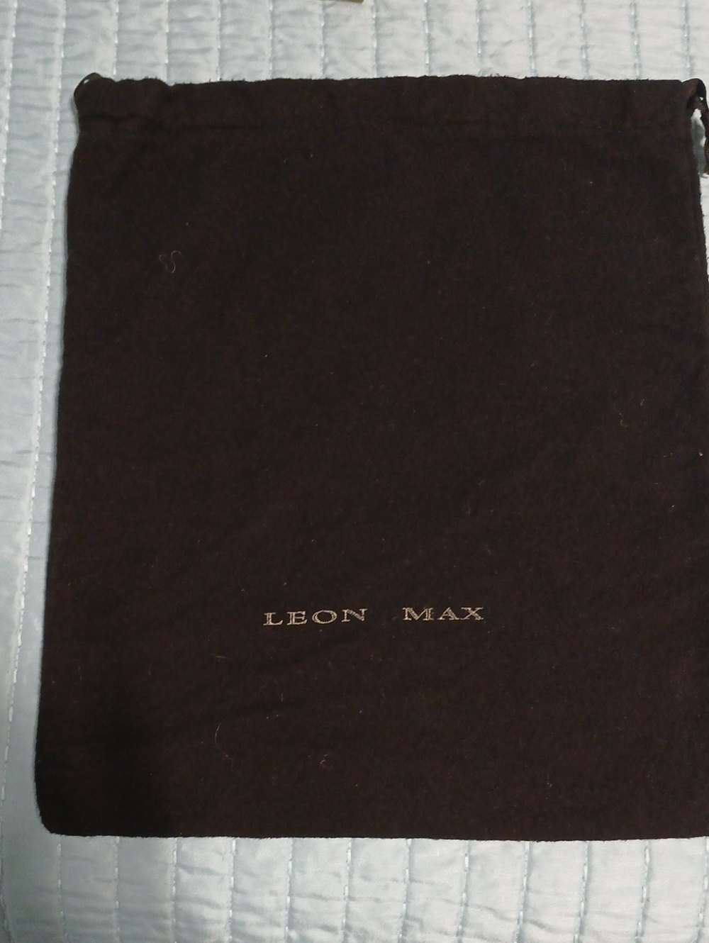 LEON MAX Black Drawstring Accessory Pouch